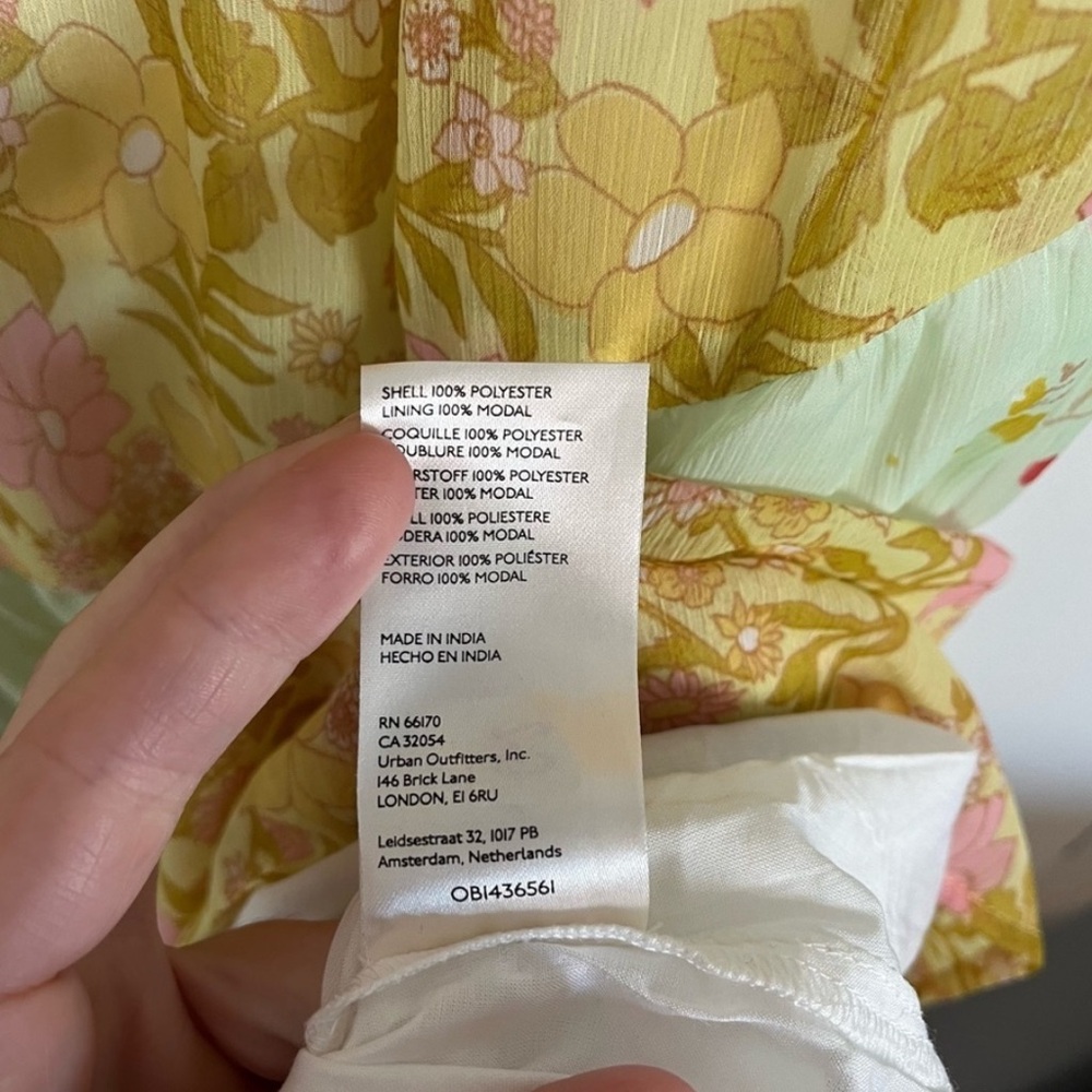 Free people luna grace patchwork maxi dress in mango combo - Picture 3 of 7